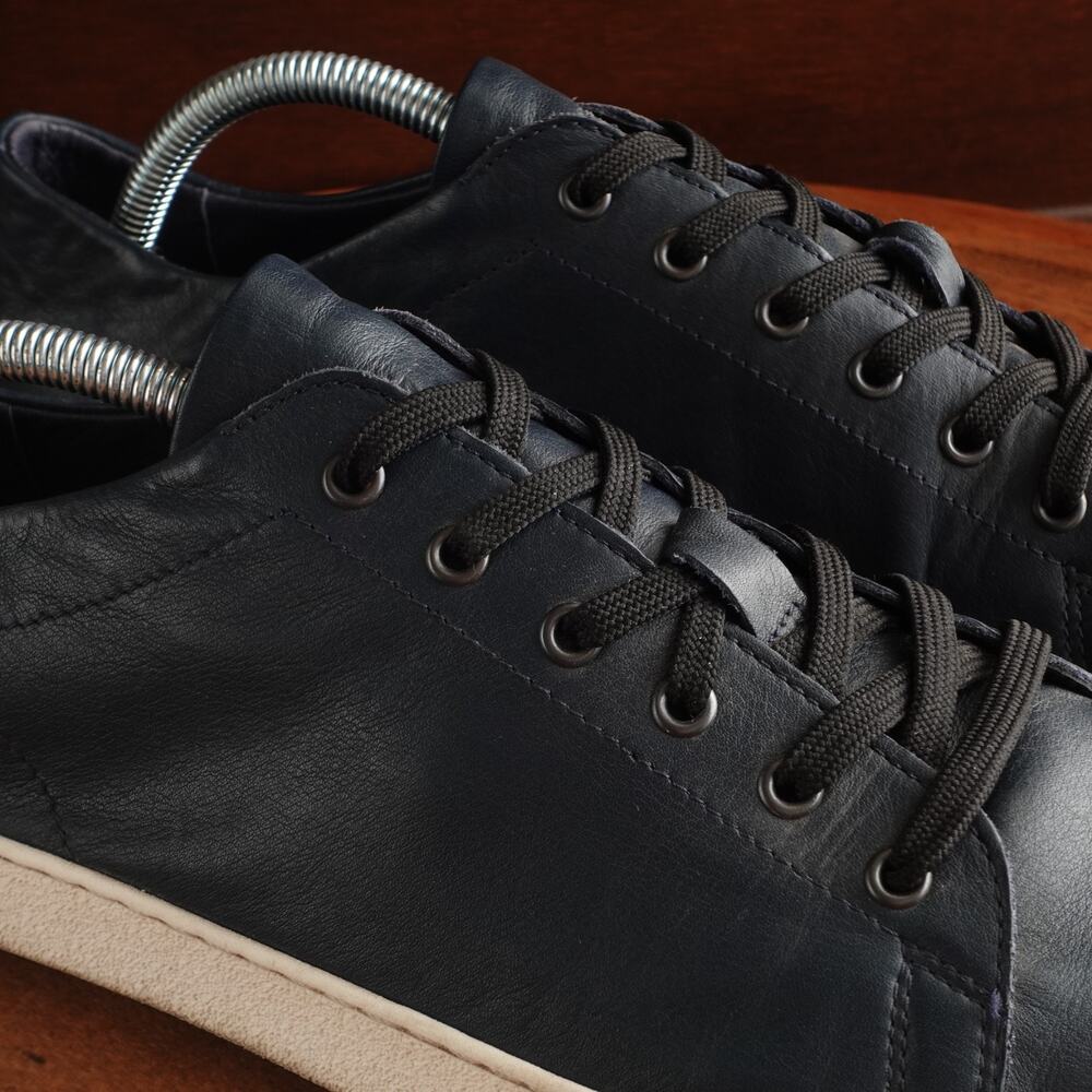 Groundies Sneakers Mens SZ 10 Navy Blue Leather Barefoot Minimalist Urban Shoes - Picture 6 of 14